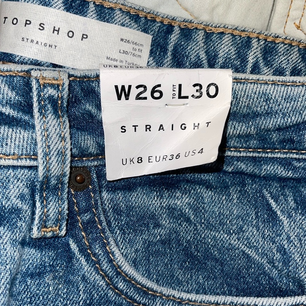 Topshop, straight high wasted straight leg